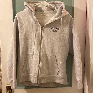 Brandy Melville John Galt Grey Zip Up Hoodie